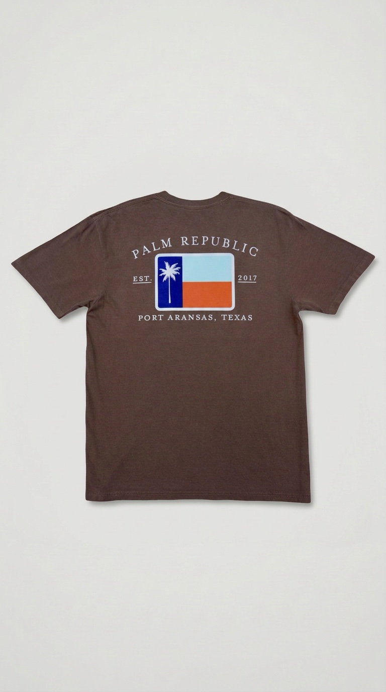 The Palm Republic Classic Flag Pocket Tee - Jetty