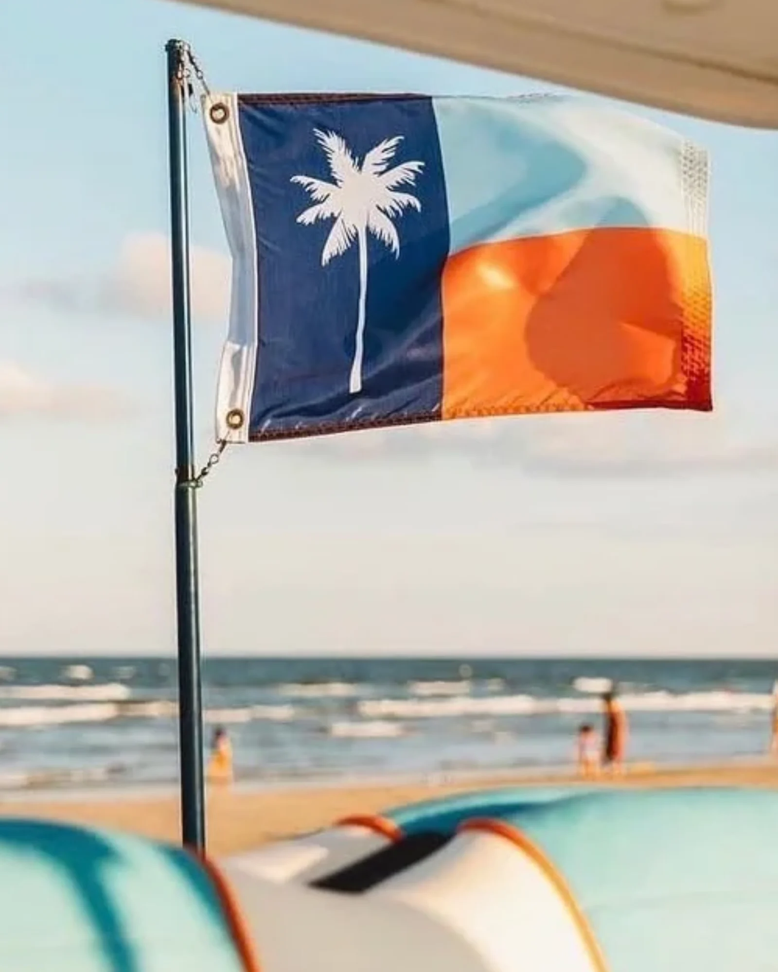 The Palm Republic Flag of Port Aransas 12"x18"