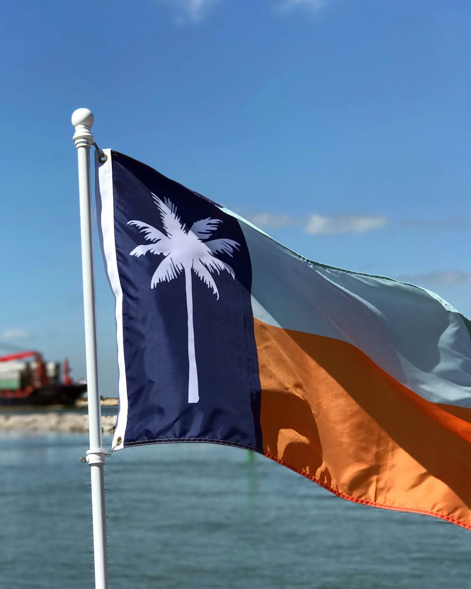 The Palm Republic Flag of Port Aransas 2'x3'